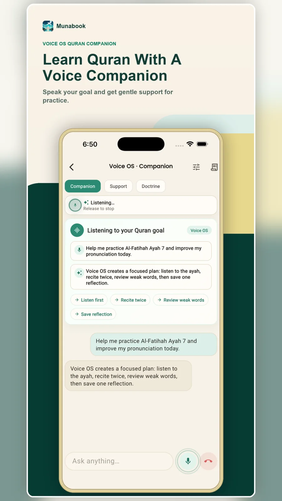 Munabook Voice OS Quran companion